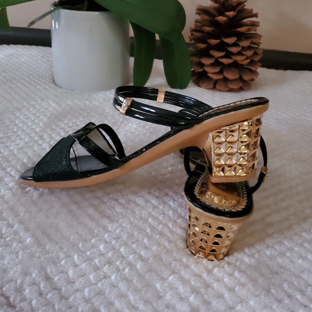 Heeled  Slide Strap Sandals/ Size 8